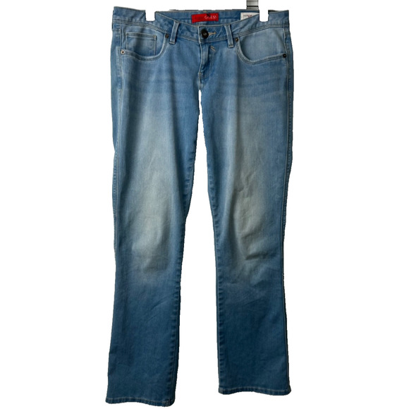 Guess Medium Rise Slim Boot Visha Fit Sz 29 Womens Pre-Owned Jeans Boho Y2K C21 - Picture 1 of 8